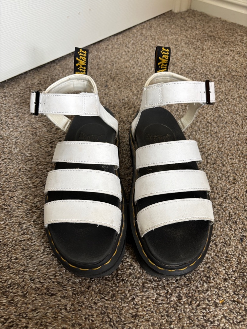 Dr. Martens White Sandals